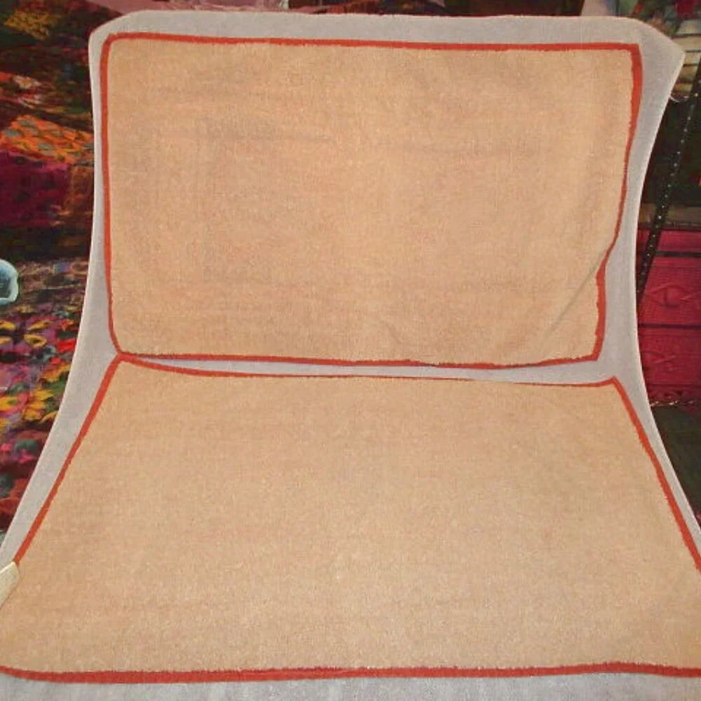 Vtg Hilasal Hand Towels Set Of 2 Soft Cotton Aztec Southwestern Hippie Boho 2